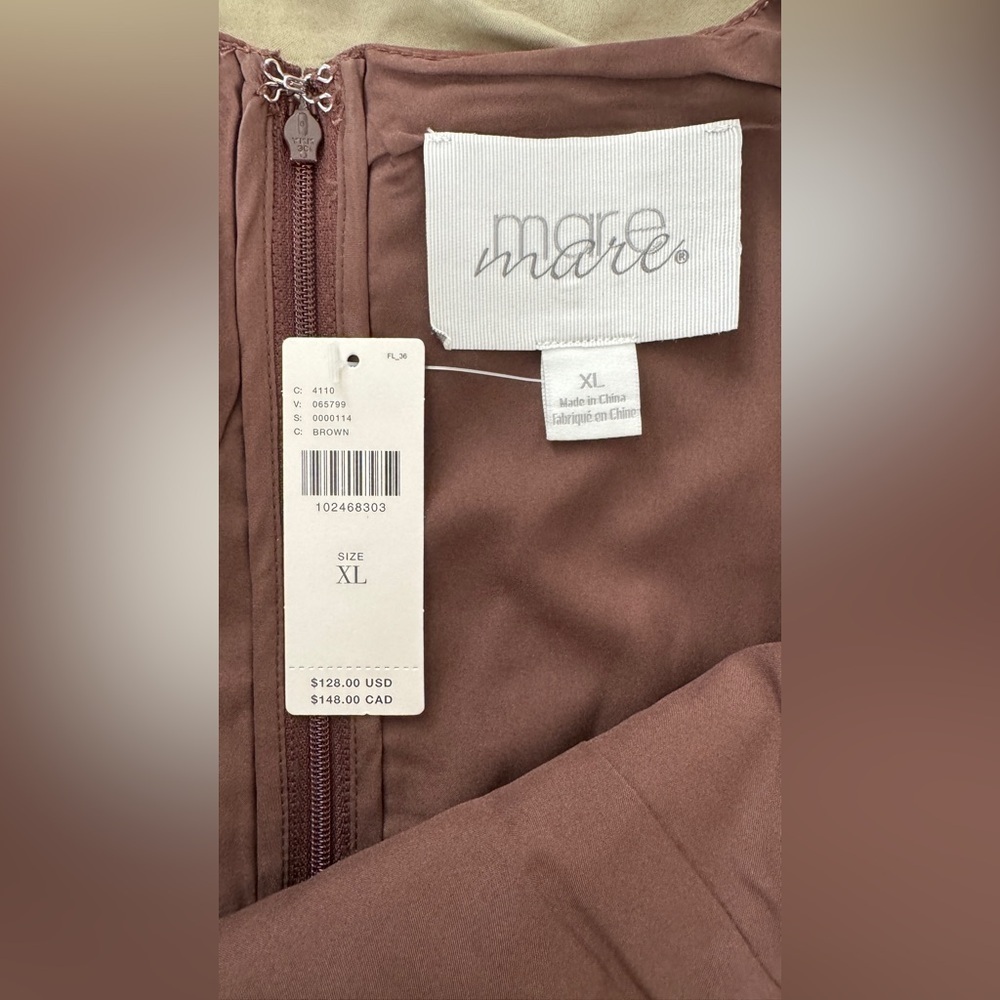 NWT Anthropologie Square Neck Corset Peplum Tank Brown size XL - Picture 6 of 6